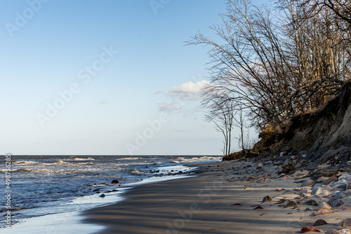 Morze Bałtyckie, brzegi klifowe w okolicach Jastrzębiej Góry w Polsce