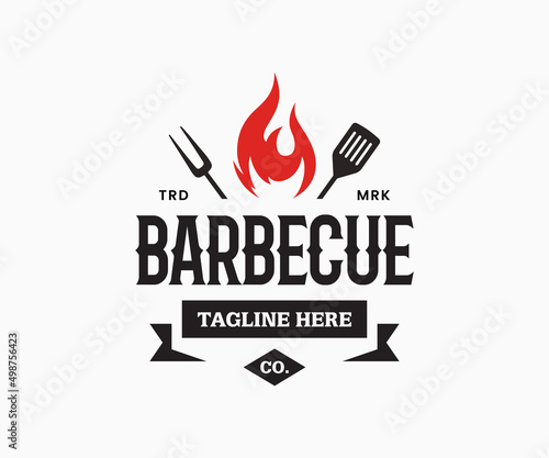 Obraz na płótnie Barbeque Logo Design Concept