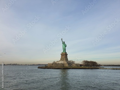 The Statue of Liberty or Statue of Liberty is a monument located on Liberty Island, New York Bay in New York City, New York, United States of America. which is a gift the French gave to the Americans
