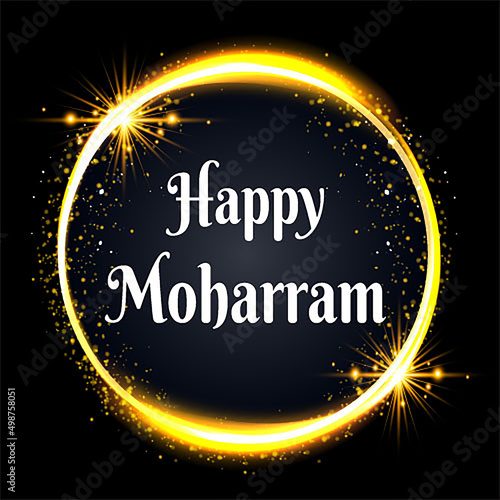 Realistic happy moharram asura background design template