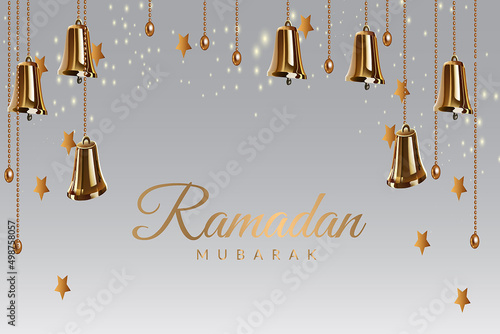 Realistic ramadan mubarak background design template