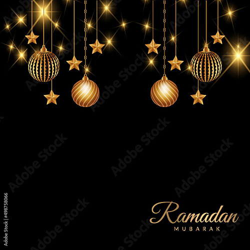 Realistic ramadan mubarak background design