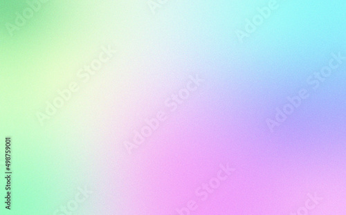 Gradient blur background, iridescent color summer wallpaper with grain texture. Digital noise gradient for cover, print. Fluid pastel backdrop.