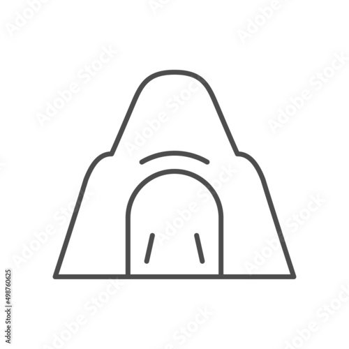 Photo Mining pit line outline icon