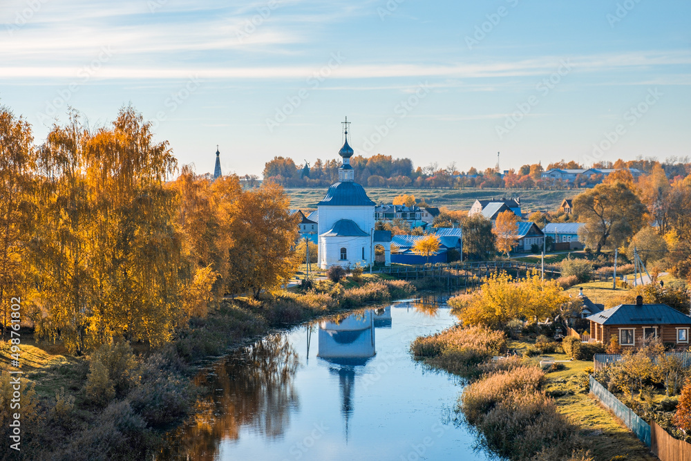 Fototapeta premium The ancient town of Suzdal in the evening.