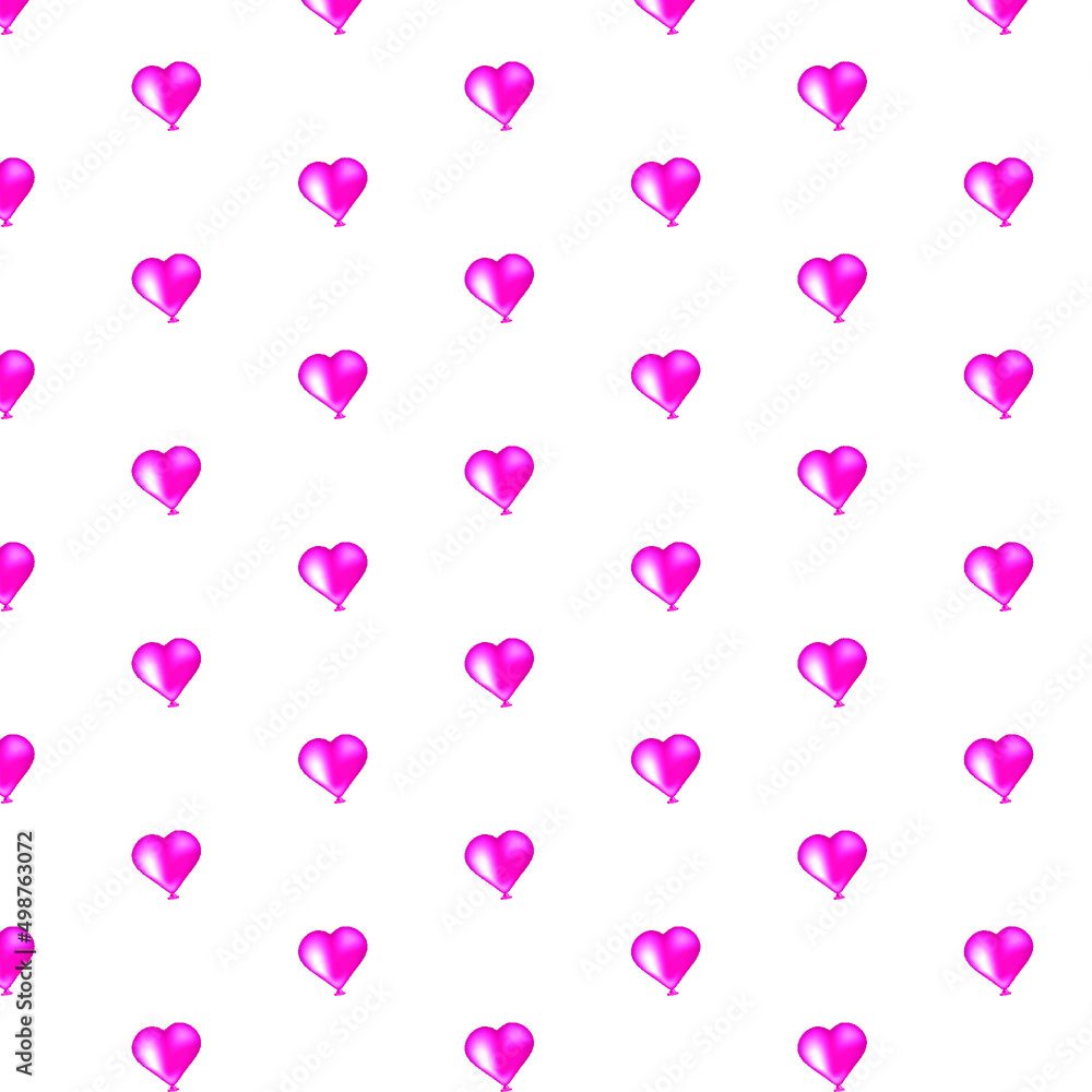 heart balloon seamless pattern vector illustration
