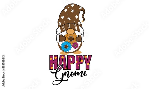 Happy Gnome Sublimation T-Shirt Design