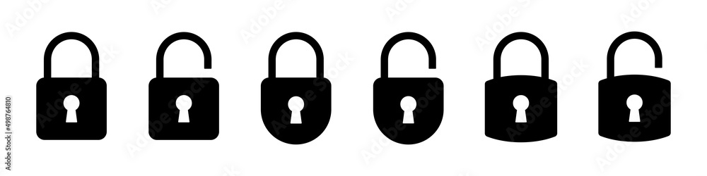Lock and Unlock Icon Vector Illustration Lock and Unlock Icon Vector Illustration