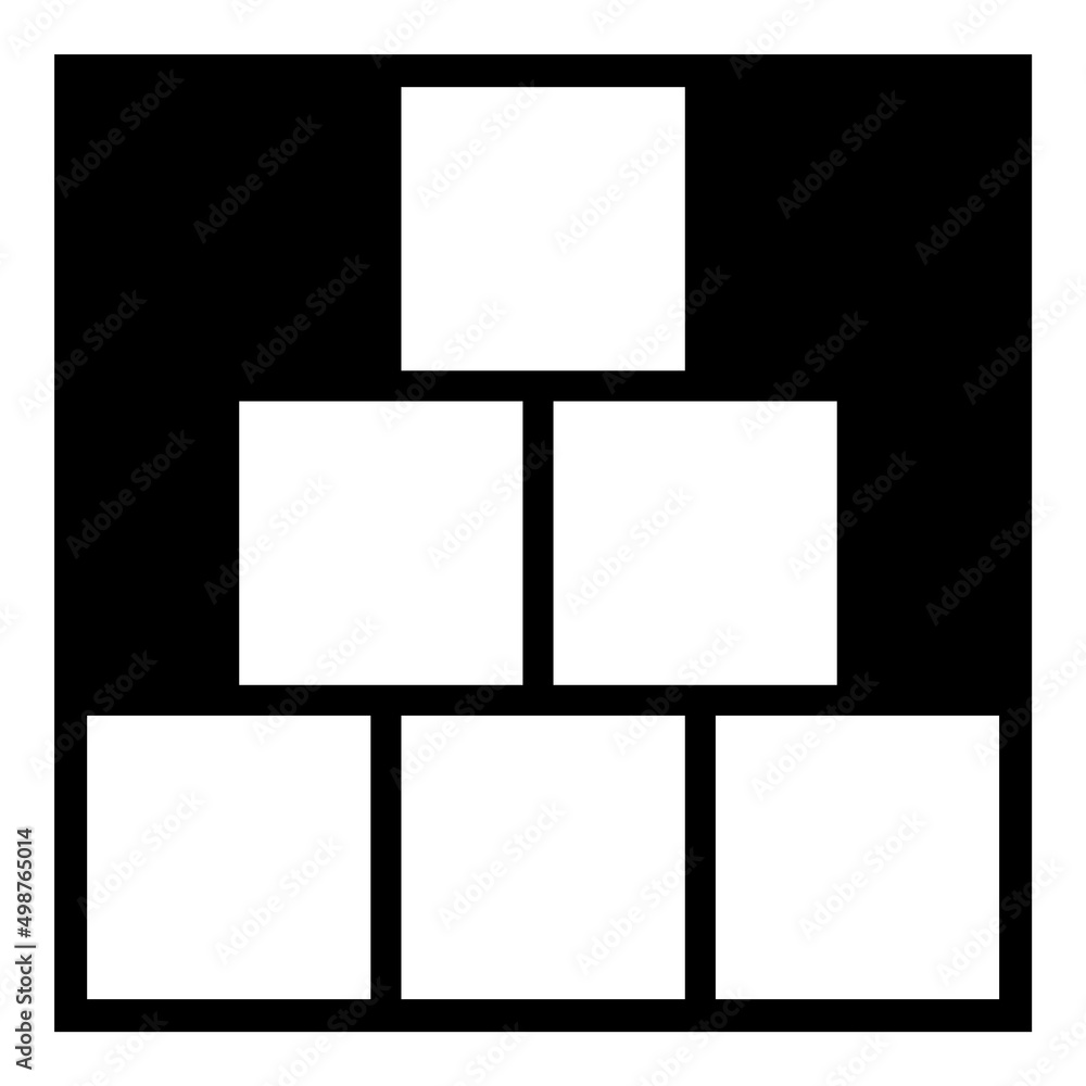 Square Elements Flat Icon Isolated On White Background Square Elements Flat Icon Isolated On White Background