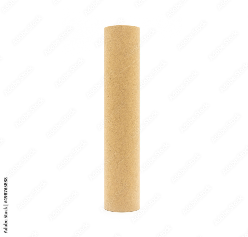 Single long cowhide straight barrel isolated on white background Single long cowhide straight barrel isolated on white background