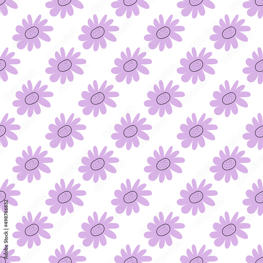 Floral seamless vector pattern with flowers. Spring flora. Simple hand-drawn kids style. Pretty ditsy for fabric, textile, wallpaper. Digital paper in white background Floral seamless vector pattern with flowers. Spring flora. Simple hand-drawn kids style. Pretty ditsy for fabric, textile, wallpaper. Digital paper in white background