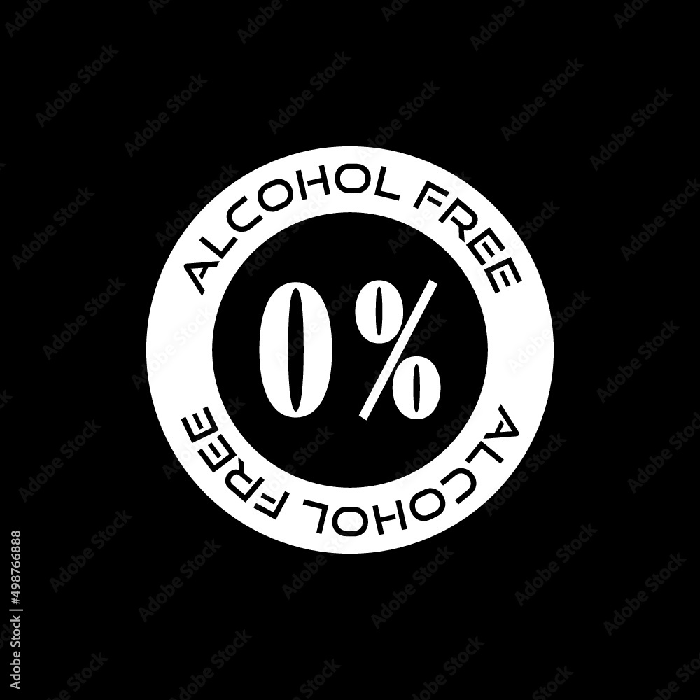Alcohol free icon isolated on dark background