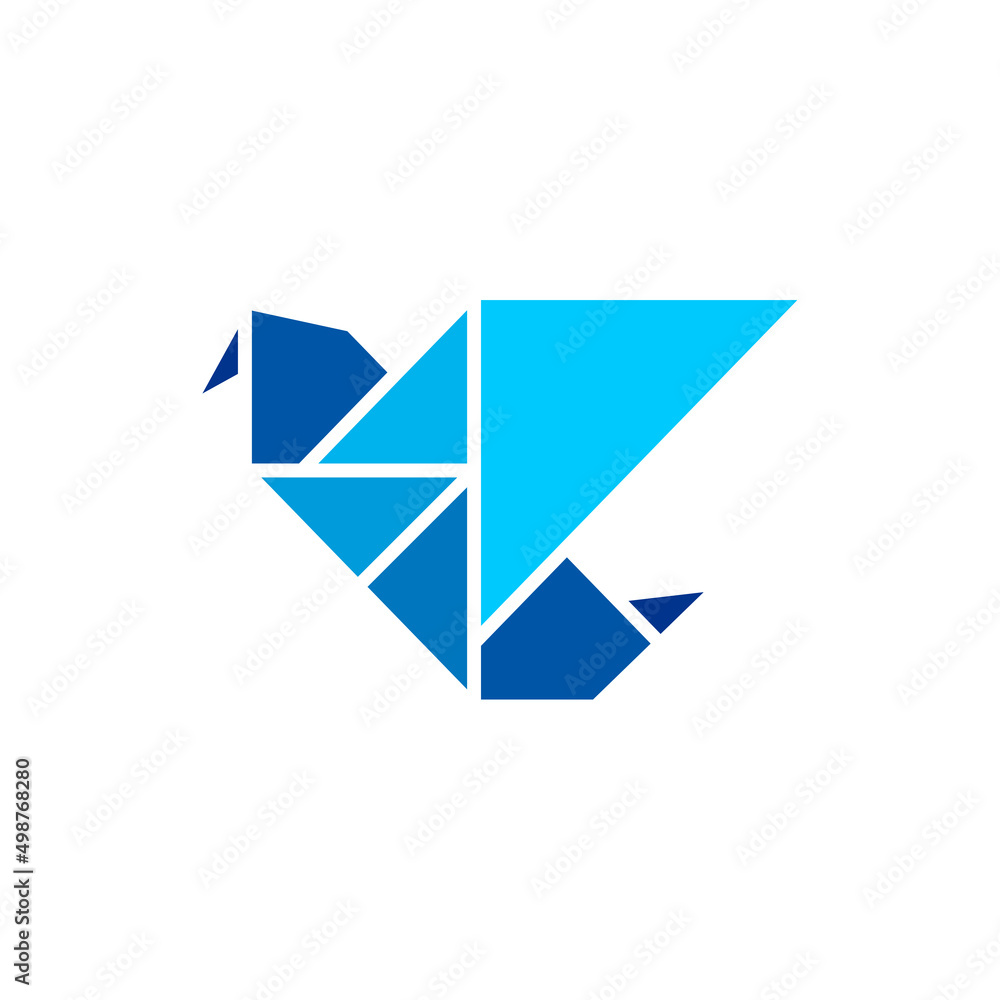 Bird Origami logo design vector. Icon Symbol. Template Illustration Bird Origami logo design vector. Icon Symbol. Template Illustration