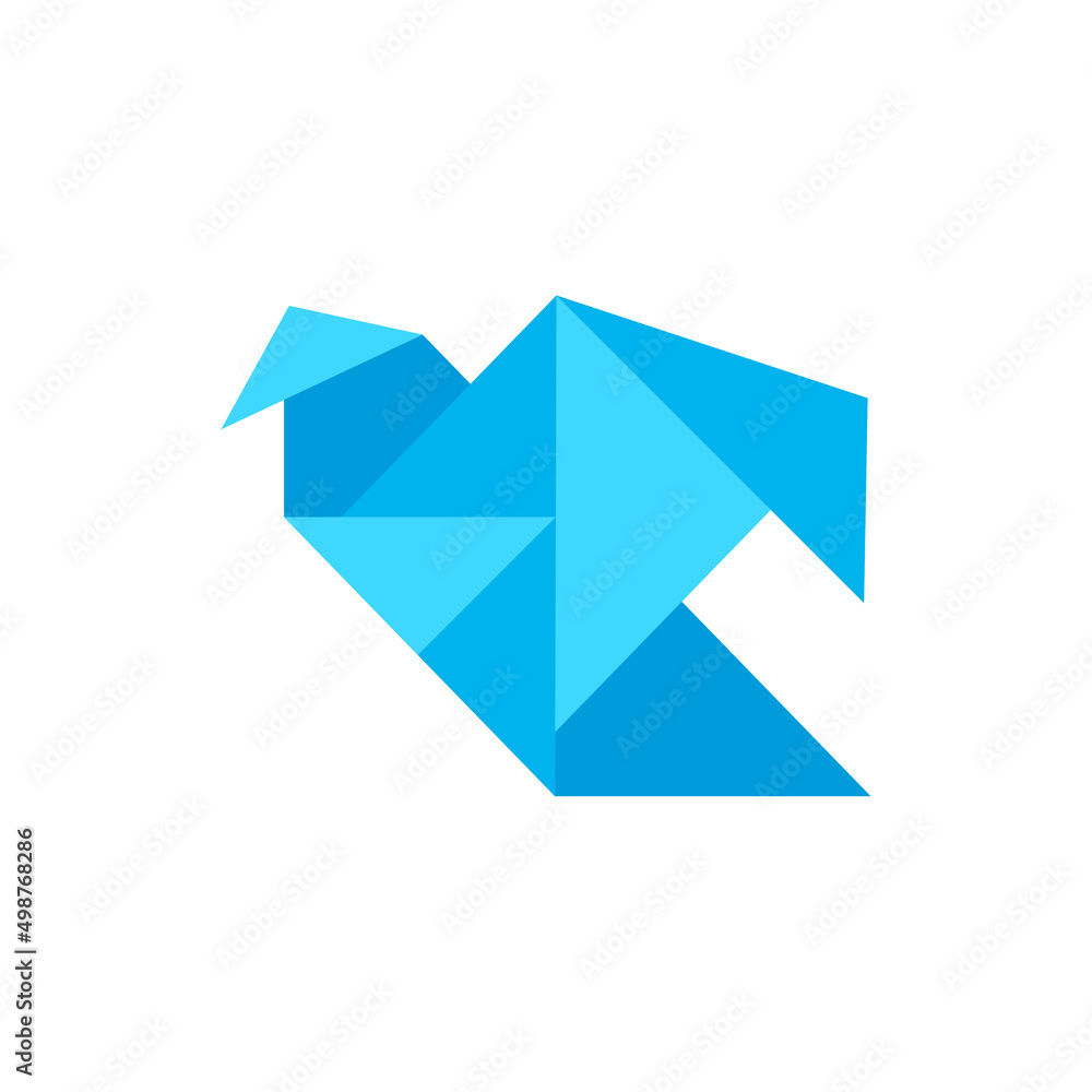 Bird Origami logo design vector. Icon Symbol. Template Illustration Bird Origami logo design vector. Icon Symbol. Template Illustration