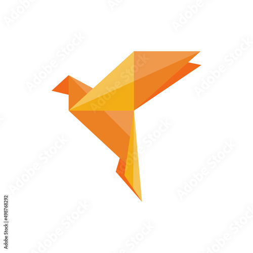 Bird Origami logo design vector. Icon Symbol. Template Illustration