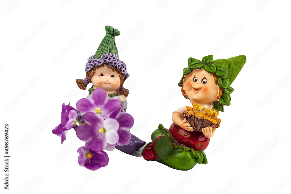 Beautiful souvenir toys. A beautiful purple flower.