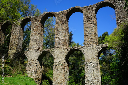 Ancient roman aqueduct in Antica Monterano, Canale Monterano, Rome, Lazio, Italy photo