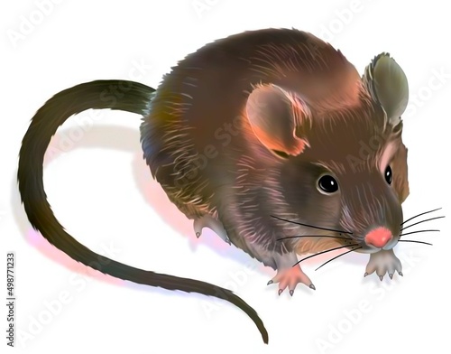 Representation of a laboratory mouse on a white background.