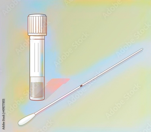 Wet swab for vaginal self-sampling.
