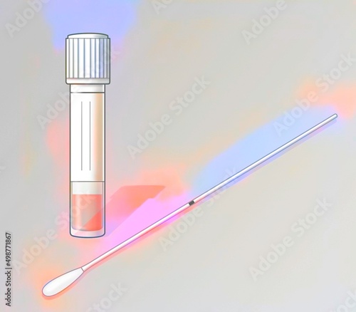 Wet swab for vaginal self-sampling.
