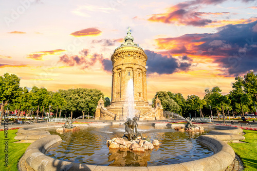 Wasserturm, Mannheim, Baden...