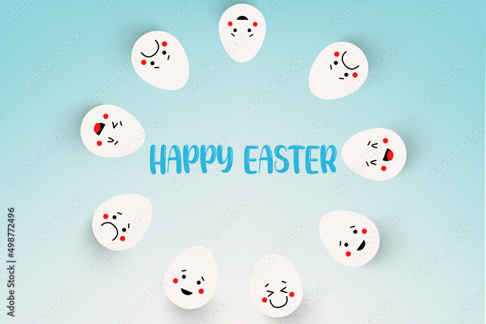 CUTE EASTER EGGS BACKGROUND