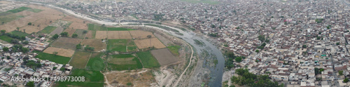 Beautiful Aerial view of Kala Shah Kako Village Punjab Pakistan photo