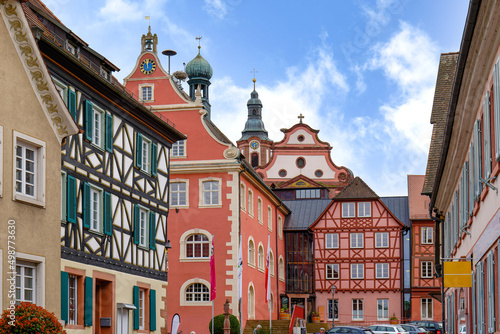 Ettenheim (Baden) Altstadtszene mit Rathaus