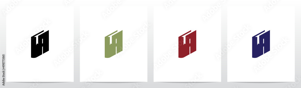 Book With Marker Letter Logo Design A Book With Marker Letter Logo Design A