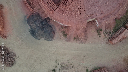 Beautiful Aerial view of Kala Shah Kako Village Punjab Pakistan photo