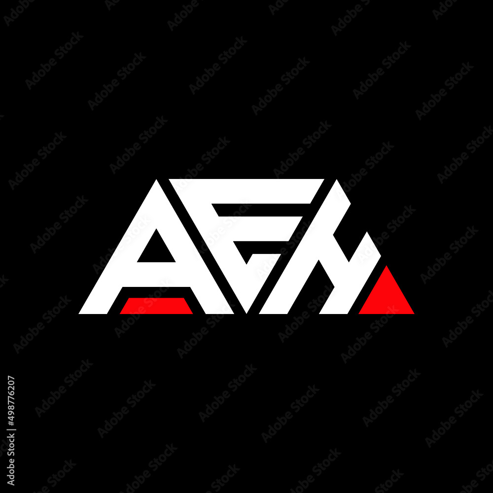 AEH letter logo design with polygon shape. AEH polygon and cube shape