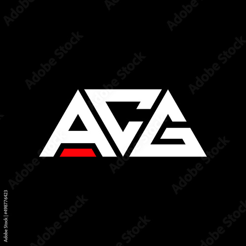 ACG letter logo design with polygon shape. ACG polygon and cube shape logo design. ACG hexagon vector logo template white and black colors. ACG monogram, business and real estate logo. photo