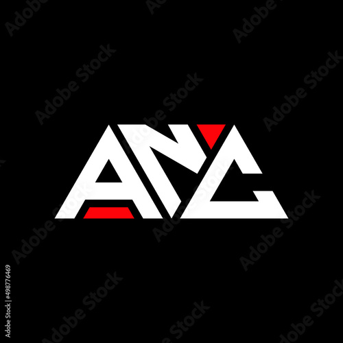 ANC letter logo design with polygon shape. ANC polygon and cube shape logo design. ANC hexagon vector logo template white and black colors. ANC monogram, business and real estate logo. photo