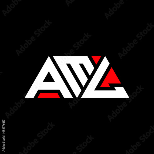AML letter logo design with polygon shape. AML polygon and cube shape logo design. AML hexagon vector logo template white and black colors. AML monogram, business and real estate logo.