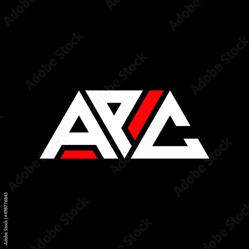 APC letter logo design with polygon shape. APC polygon and cube shape logo design. APC hexagon vector logo template white and black colors. APC monogram, business and real estate logo. photo