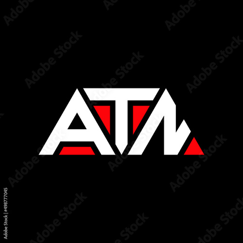 ATN letter logo design with polygon shape. ATN polygon and cube shape logo design. ATN hexagon vector logo template white and black colors. ATN monogram, business and real estate logo. photo