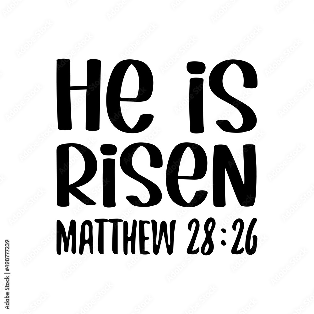 he is risen. Vector Quote
