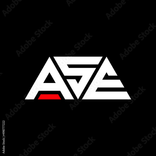 ASE letter logo design with polygon shape. ASE polygon and cube shape logo design. ASE hexagon vector logo template white and black colors. ASE monogram, business and real estate logo.