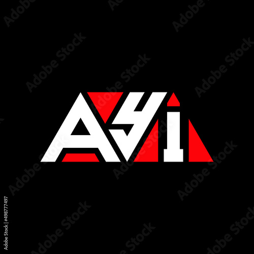 AYI letter logo design with polygon shape. AYI polygon and cube shape logo design. AYI hexagon vector logo template white and black colors. AYI monogram, business and real estate logo. photo