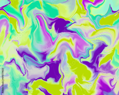 Abstract background with marble acrylic painting effect. Colorful texture vector for modern design. © Taity