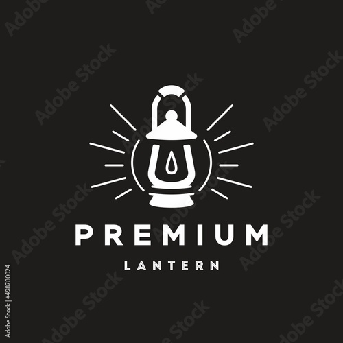 Lantern light logo, classic old fashioned lantern post, Classic lamp logo icon design , Restaurant Vintage Logo design vector