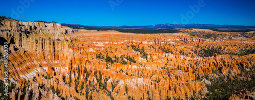Panorama shot of the majestic nature of Bryce Canyon in Utah