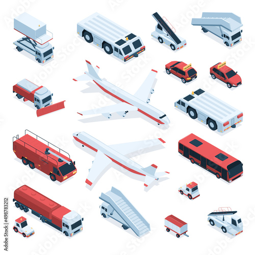 Isometric Airport Transport Collection