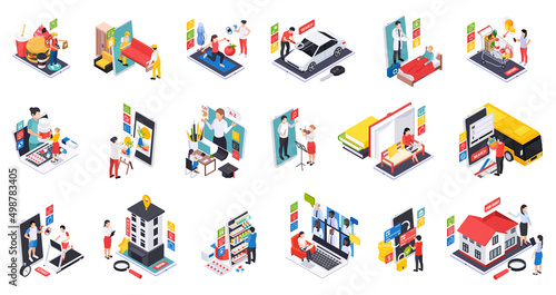 Online Services Isometric Set