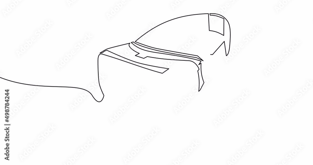 Self drawing line animation Virtual reality headset continuous line drawn concept Self drawing line animation Virtual reality headset continuous line drawn concept