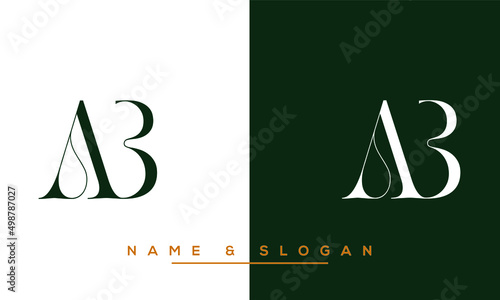 AB,  BA,  A,  B   Abstract  Letters  Logo  Monogram