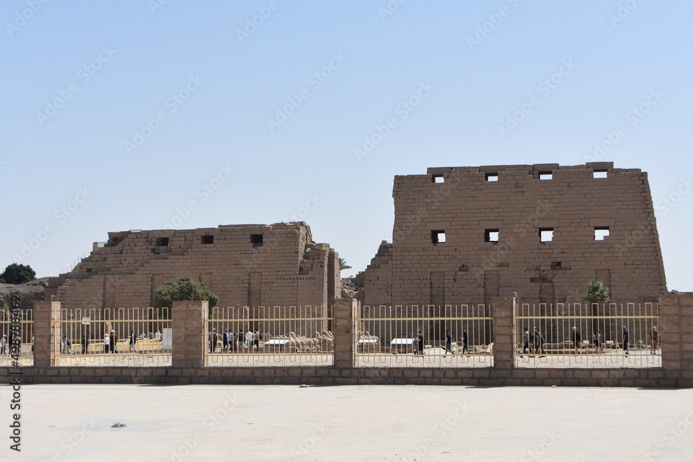 Entrance to the Karnak Temple Complex, in Luxor, Egypt.