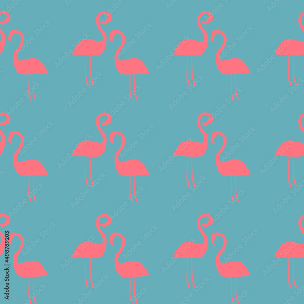 Obraz premium seamless pattern with flamingos