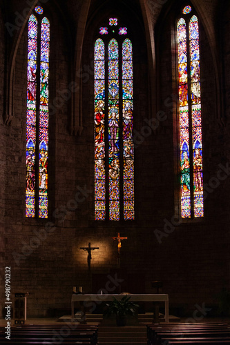 stained glass window in church