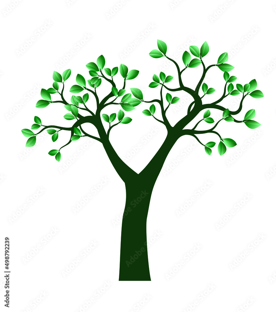 Green Tree. Vector outline Illustration. Green Tree. Vector outline Illustration.